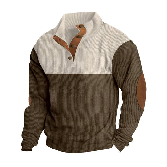 Casual Stand-collar Long Sleeve Pullover for Men