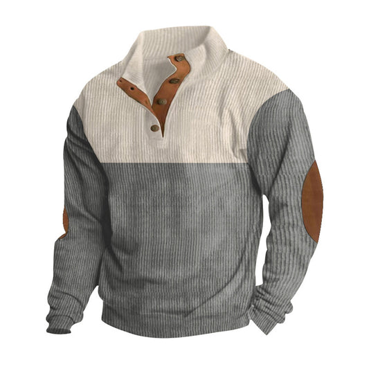 Casual Stand-collar Long Sleeve Pullover for Men