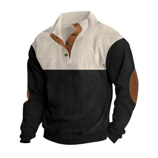 Casual Stand-collar Long Sleeve Pullover for Men